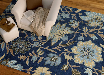 Kaleen Brooklyn Brody 5304 Blue (17) Floral / Country Area Rug