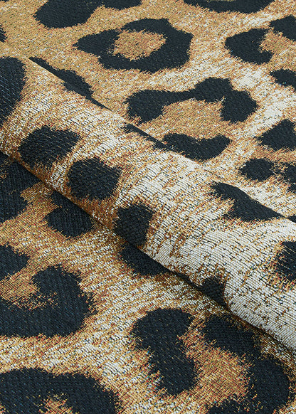 Couristan Dolce Amur Leopard 5750/0003 New Gold Area Rug