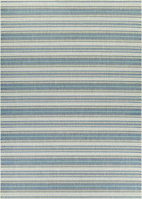 Couristan Monaco Marbella 6041/3161 Ivory / Sand / Azure Striped Area Rug