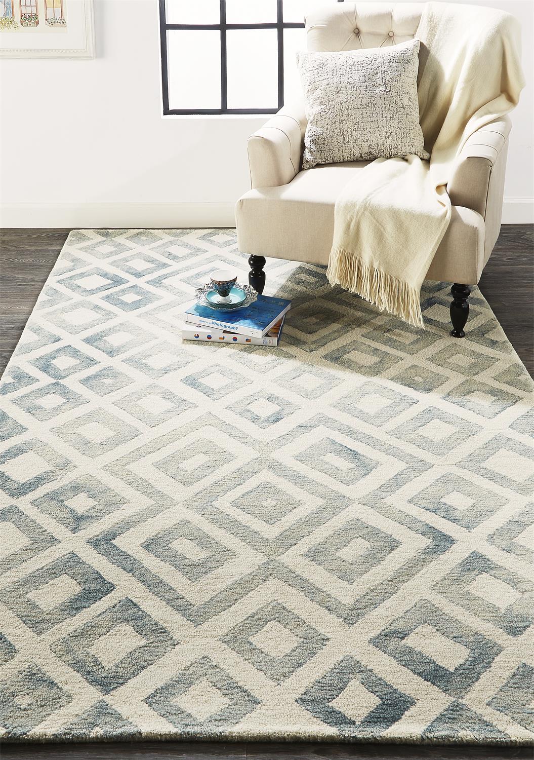 Feizy Lorrain 8572F Blue/Green Area Rug