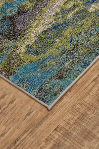 Feizy Brixton 3606F Teal/Teal Area Rug