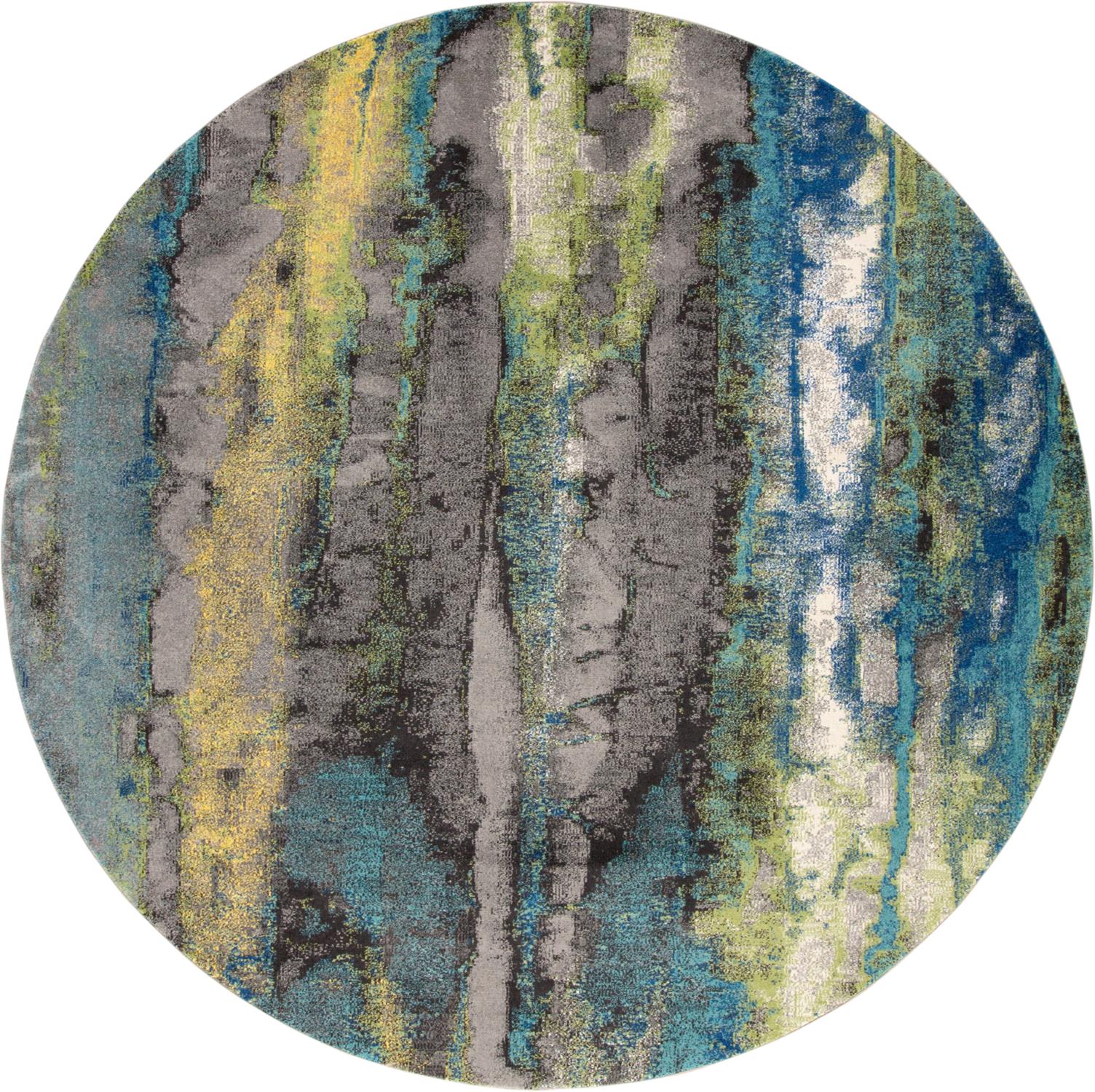 Feizy Brixton 3606F Teal/Teal Area Rug