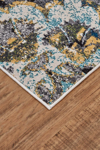 Feizy Brixton 3607F Ivory/Teal Area Rug