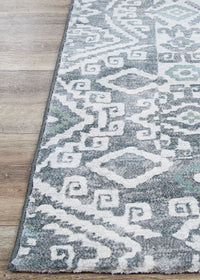 Couristan Everest Bohemia 6374/6757 Greystone/Lime Area Rug