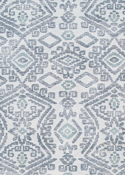 Couristan Everest Bohemia 6374/6757 Greystone/Lime Area Rug