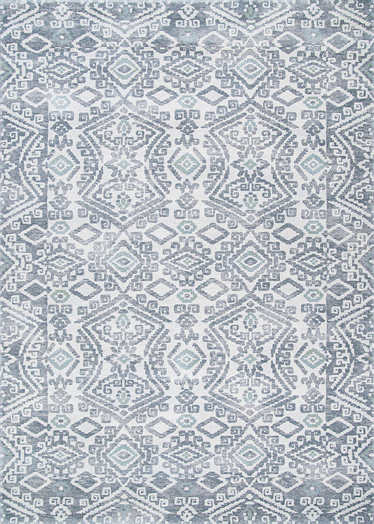 Couristan Everest Bohemia 6374/6757 Greystone/Lime Area Rug