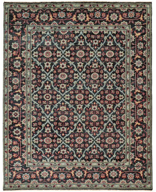 Feizy Piraj 6463F Teal/Red Area Rug