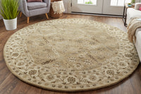 Feizy Eaton 8424F Green/Beige Area Rug