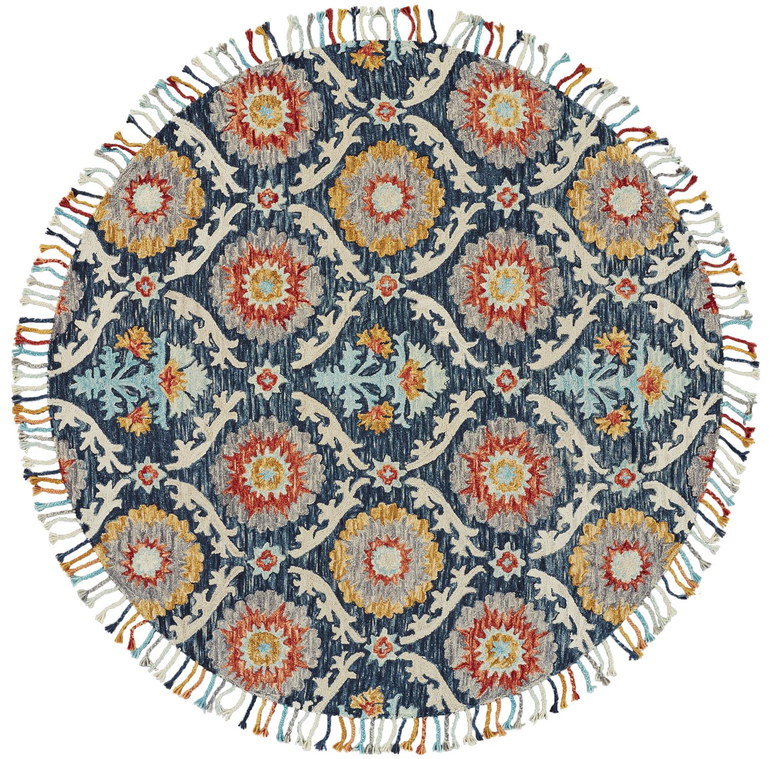 Feizy Abelia 8673F Blue/Gold Area Rug