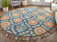 Feizy Abelia 8673F Blue/Gold Area Rug