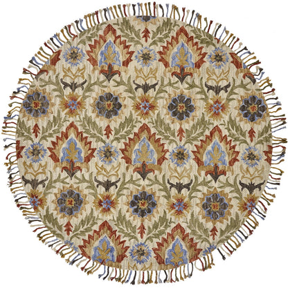 Feizy Abelia 8675F Beige/Green Area Rug