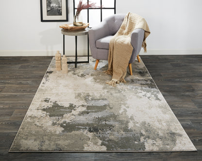 Feizy Prasad 3970F Ivory/Gray Area Rug