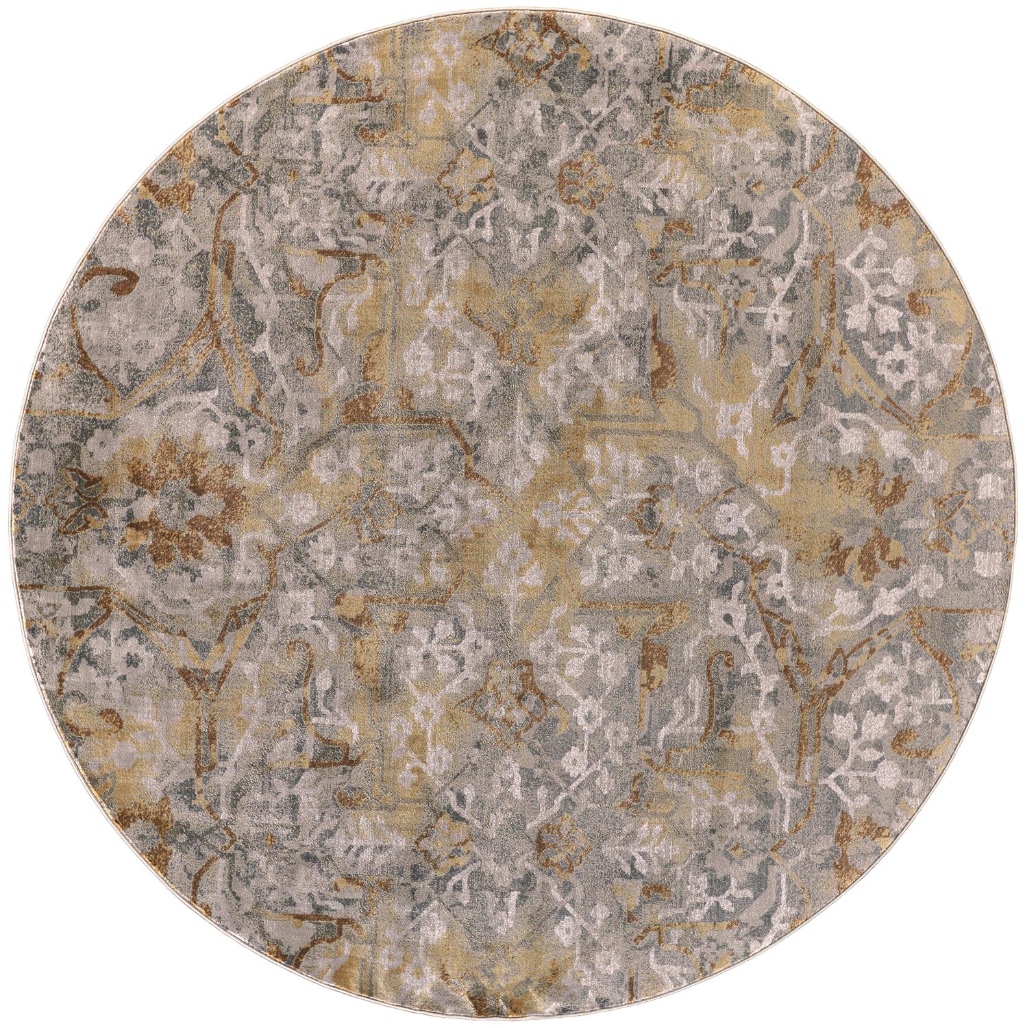 Feizy Cannes 3685F Gray/Gold Area Rug