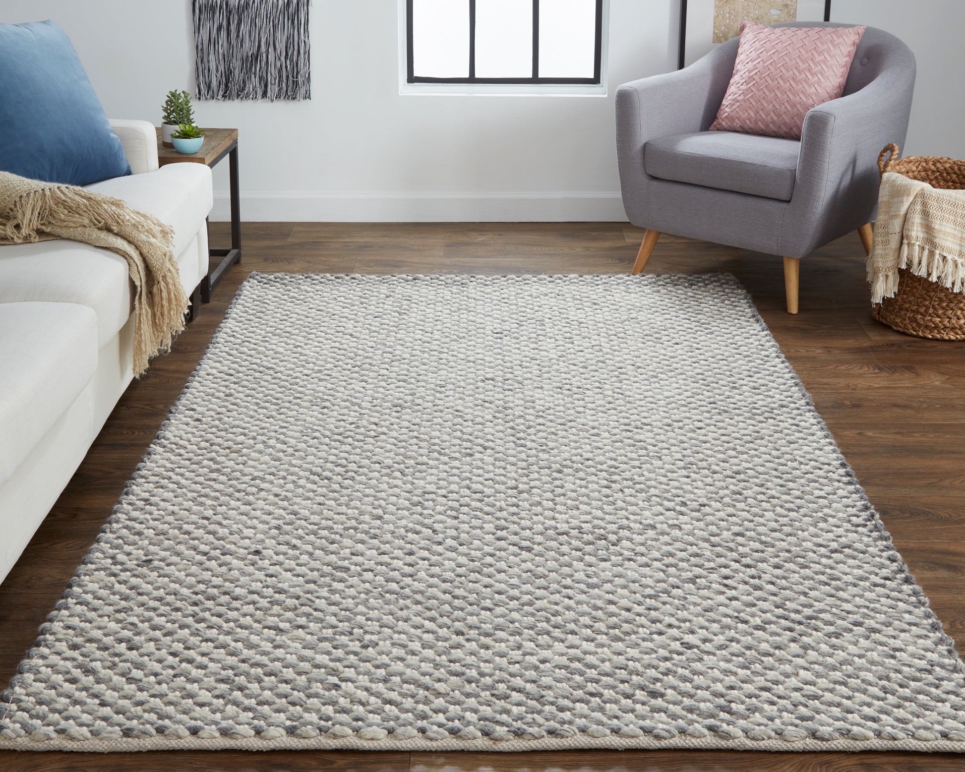 Feizy Berkeley 0812F Gray /Ivory Area Rug