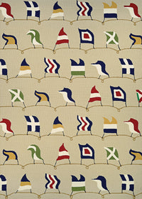 Couristan Outdoor Escape Nautical Flags 6852/6486 Sand Coastal Area Rug