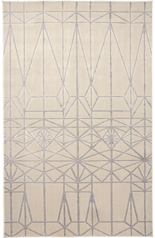 Feizy Micah 3045F Ivory/Silver Area Rug