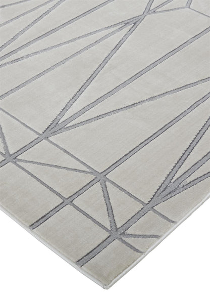 Feizy Micah 3045F Ivory/Silver Area Rug