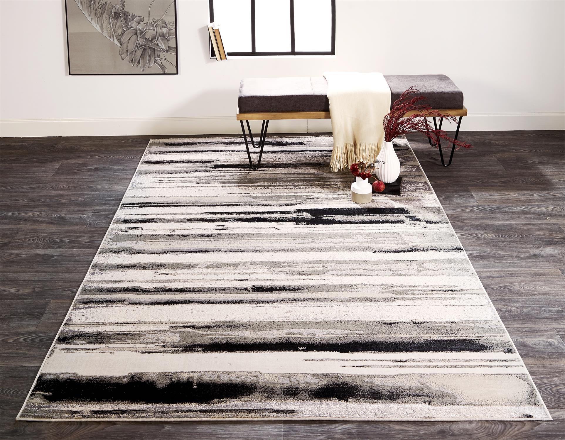 Feizy Micah 3049F Silver/Gray Area Rug