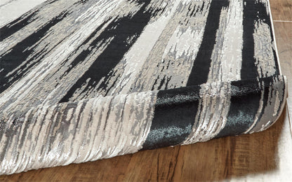 Feizy Micah 3338F Black/Silver Area Rug