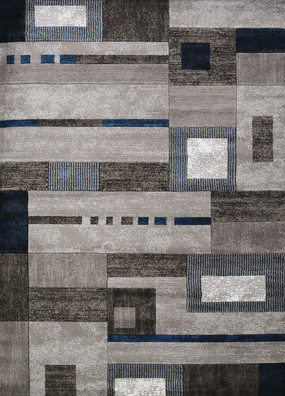 United Weavers Studio Percussion Denim Blue (710-00261) Geometric Area Rug