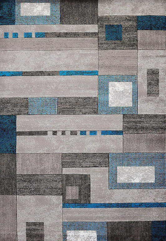 United Weavers Studio Percussion Aqua (710-00263) Geometric Area Rug