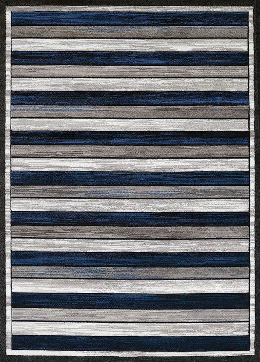 United Weavers Studio Painted Deck Denim Blue (710-00461) Striped Area Rug