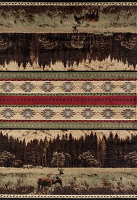 United Weavers Woodside Woodland Meadows Green (712-30545) Lodge Area Rug