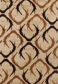 United Weavers Woodside Huntsman Trophy Beige (712-31026) Damask Area Rug