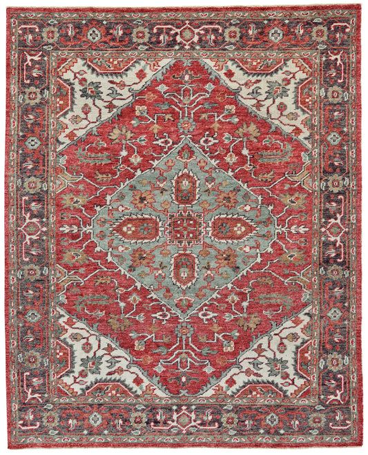 Feizy Piraj 6453F Red/Gray Area Rug