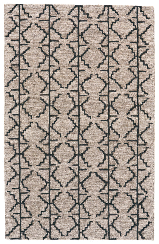 Feizy Enzo 8732F Taupe/Black Area Rug