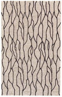 Feizy Enzo 8734F Taupe/Black Area Rug