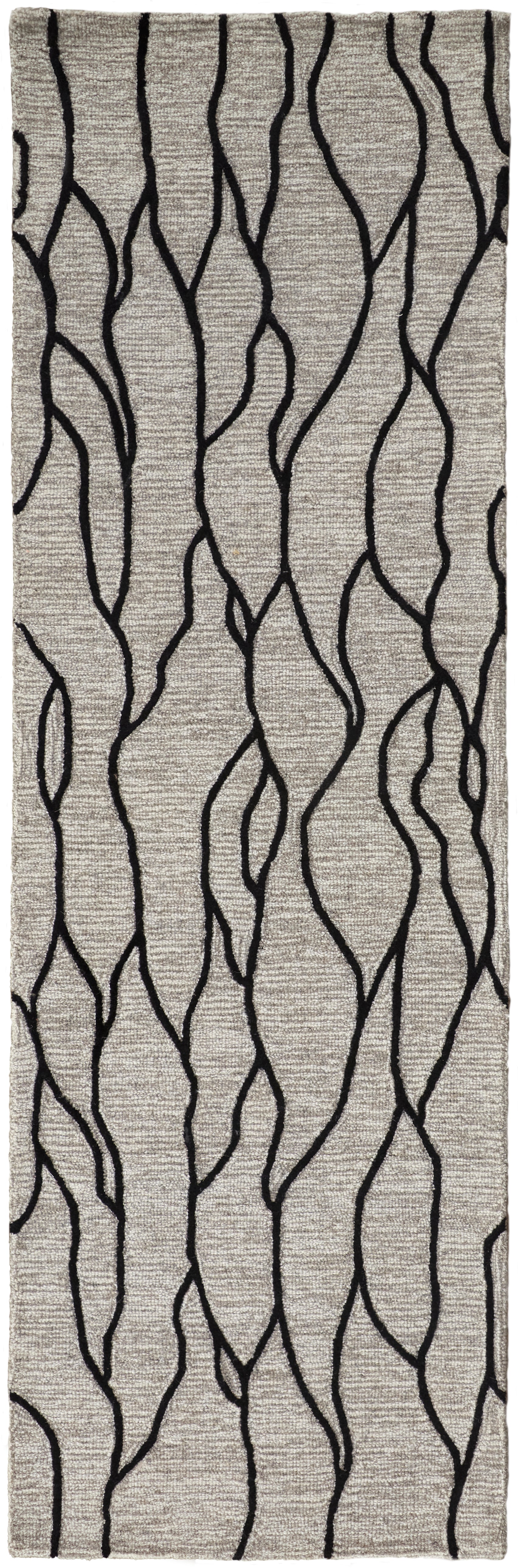 Feizy Enzo 8734F Taupe/Black Area Rug