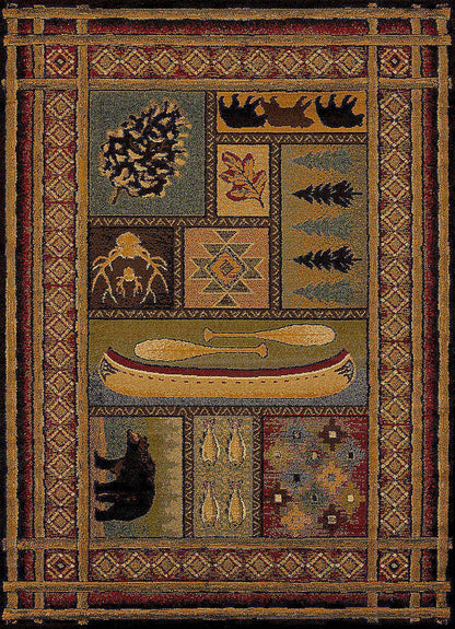 United Weavers Affinity Lodge Canvas Multi (750-01443) Lodge Area Rug