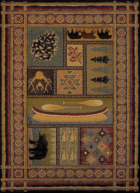 United Weavers Affinity Lodge Canvas Multi (750-01443) Rugs.