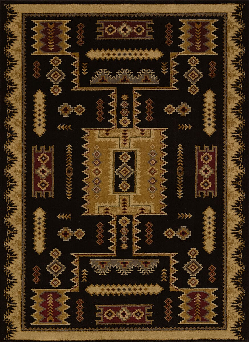 United Weavers Affinity Coltan Black (750-01870) Southwestern Area Rug