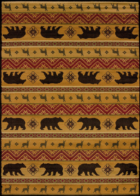 United Weavers Affinity Nordic Bear Spice Multi (750-03353) Rugs.