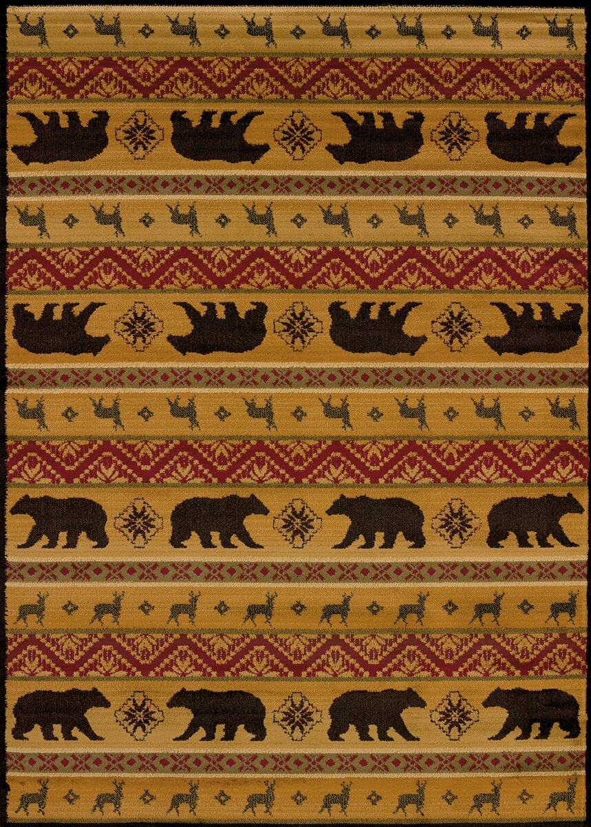 United Weavers Affinity Nordic Bear Spice Multi (750-03353) Rugs.