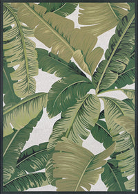 Couristan Dolce Palm Lily 7506/0004 Hunter Green / Ivory Tropical Area Rug