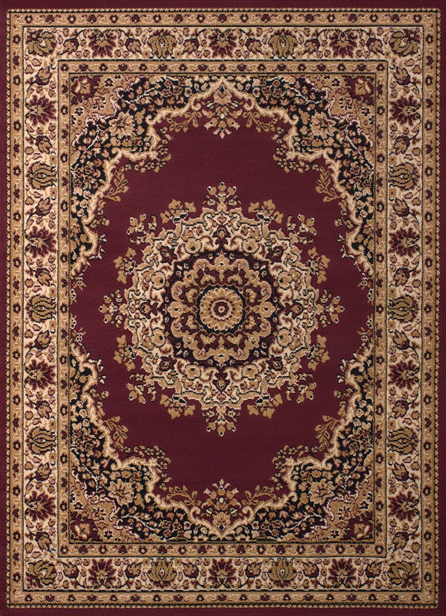 United Weavers Dallas Floral Kirman Burgundy (851-10134) Rugs.