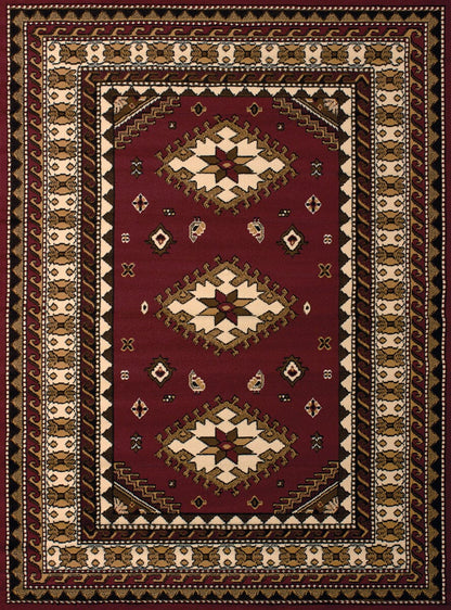 United Weavers Dallas Tres Burgundy (851-10235) Southwestern Area Rug