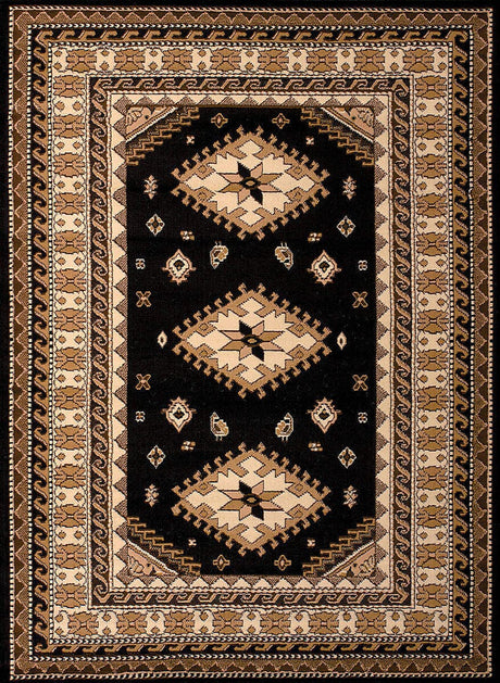 United Weavers Dallas Tres Black (851-10270) Southwestern Area Rug