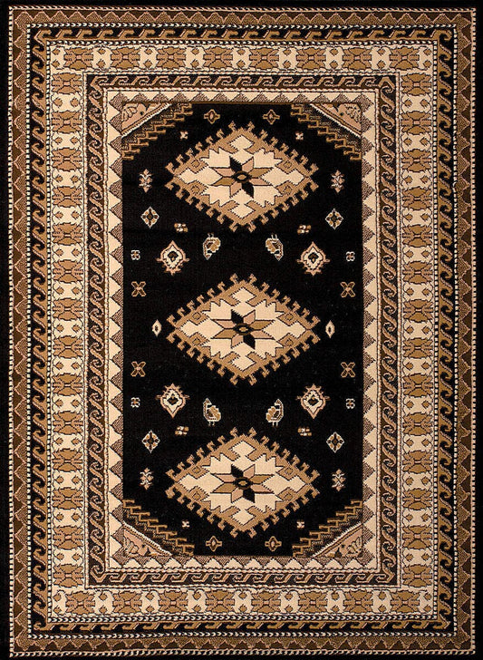 United Weavers Dallas Tres Black (851-10270) Southwestern Area Rug