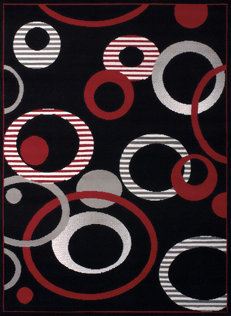 United Weavers Dallas Hip Hop Black (851-10470) Geometric Area Rug