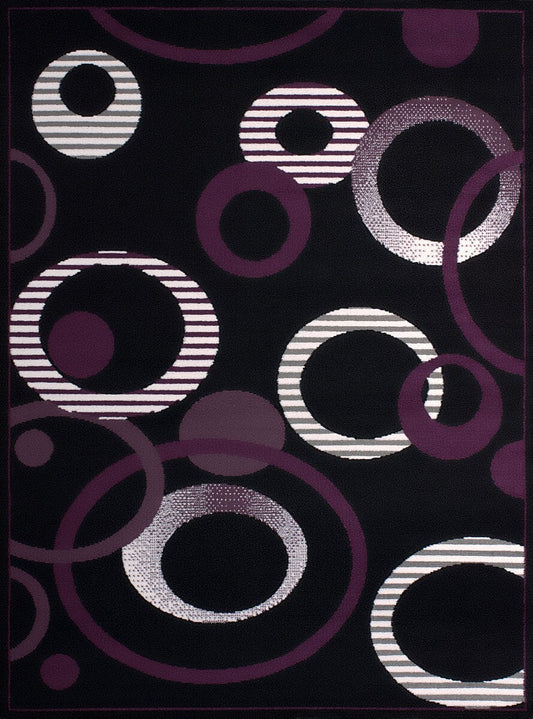 United Weavers Dallas Hip Hop Plum (851-10482) Geometric Area Rug