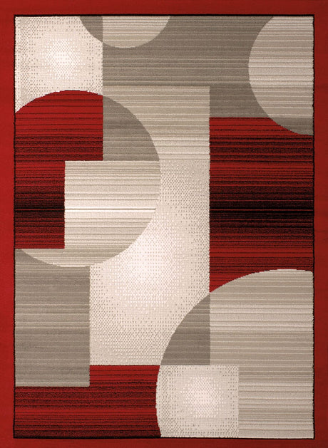 United Weavers Dallas Zoom Zoom Red (851-11130) Geometric Area Rug