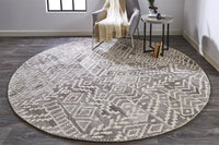 Feizy Asher 8771F Gray/White Area Rug