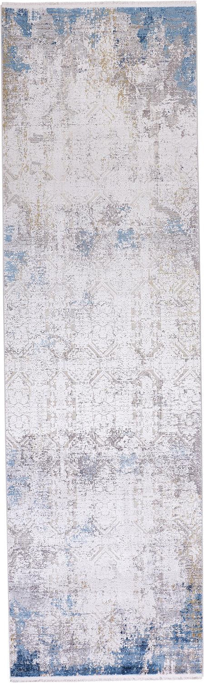 Feizy Cadiz 3889F Ivory/Blue Area Rug