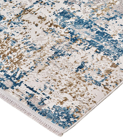 Feizy Cadiz 3891F Ivory/Blue Area Rug