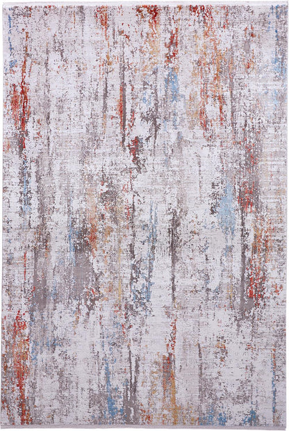 Feizy Cadiz 3903F Gray/Red Area Rug