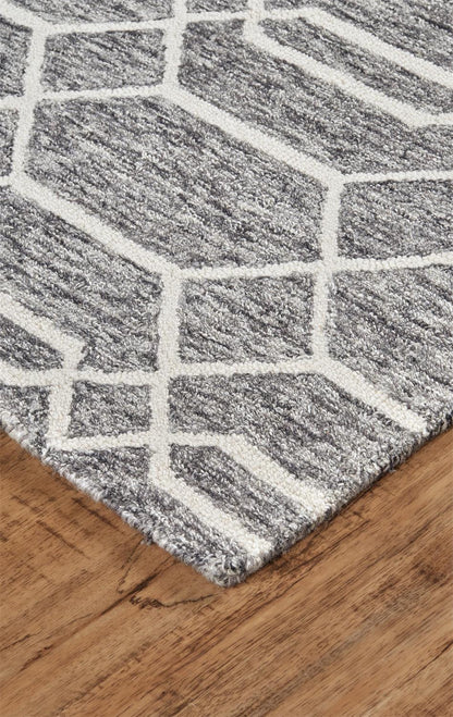 Feizy Belfort 8777F Gray/Ivory Area Rug